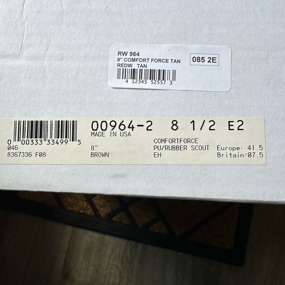 Red-Wing 964 Comfortforce, men’s size 8.5 E2 - Picture 10 of 11